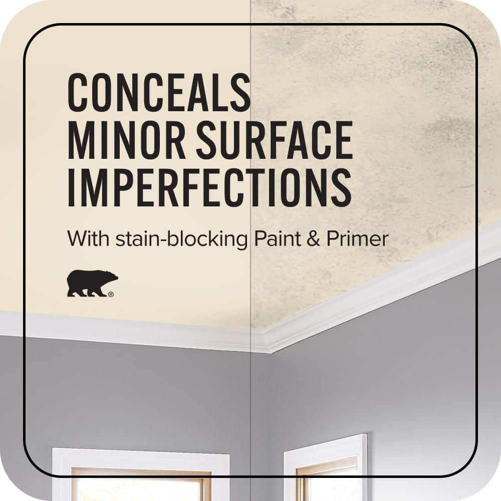 BEHR ULTRA 1 gal. #PPU7-15 Ivory Lace Ceiling Flat Interior Paint & Primer (4)