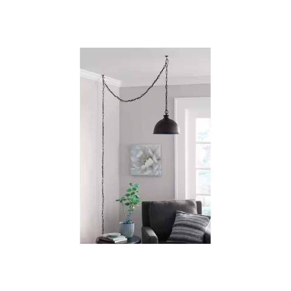 Bel Air Lighting 18 ft. Matte Black Swag Light Kit for Hanging Light Fixtures (3)