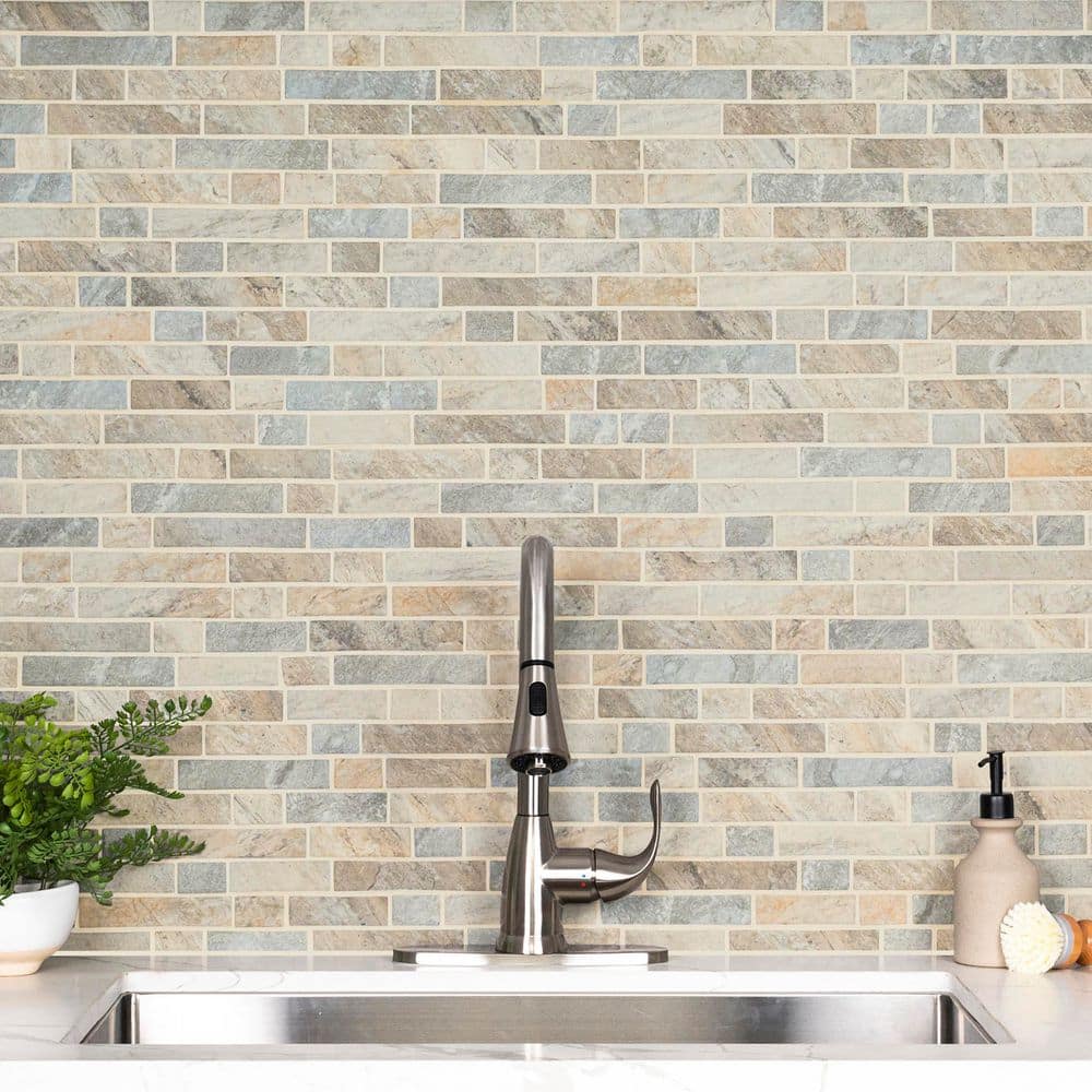 MSI Stonella Interlocking 12 in. x 12 in. x 0.24 in. Glass Mesh-Mounted Mosaic Wall Tile (0.97 sq. ft./Each) (3)