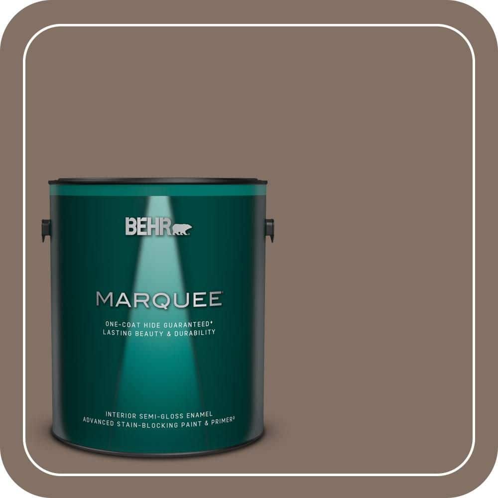 BEHR MARQUEE 1 gal. #PPU5-17 Cardamom Spice One-Coat Hide Semi-Gloss Enamel Interior Paint & Primer
