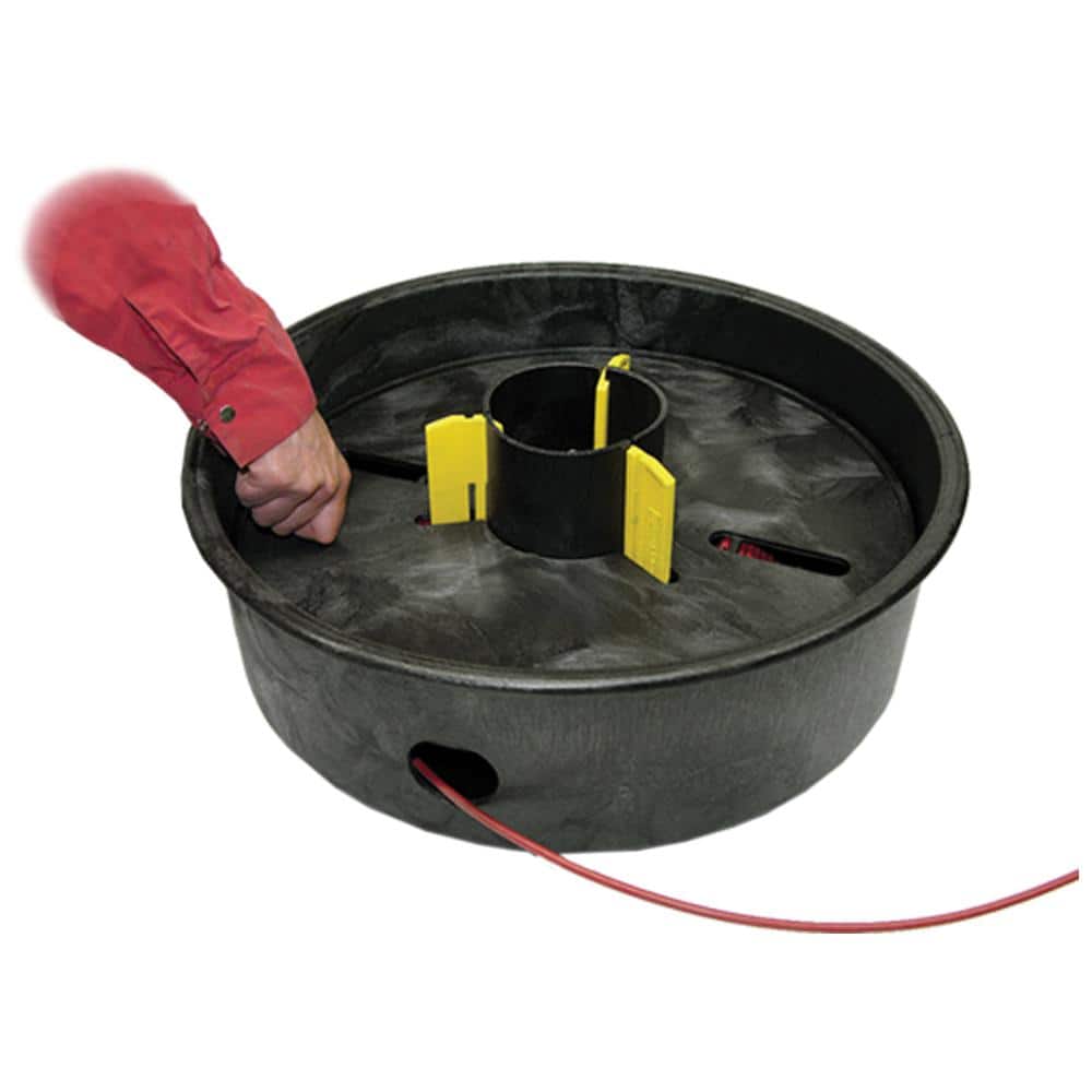 Rack-A-Tiers Wire Tub Coil Wire Tub with Wire, Cable, Flex and MC Cable Dispenser and Re-Winder (2)
