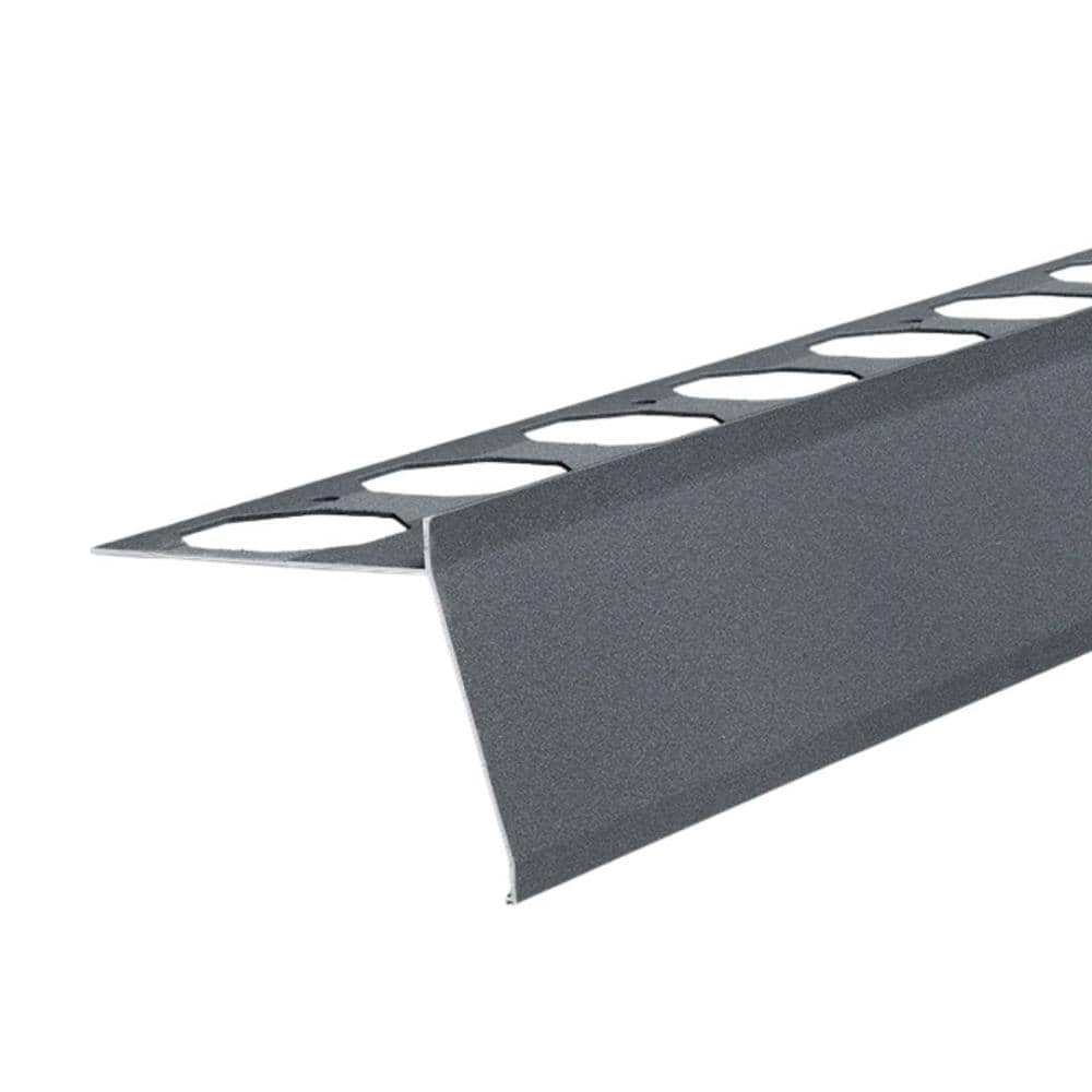 EMAC Novoviertaguas GT Oxide grey 2.5 in. D x 1.10 in. W x 98.4 in. Aluminum Drip Edge Flashing