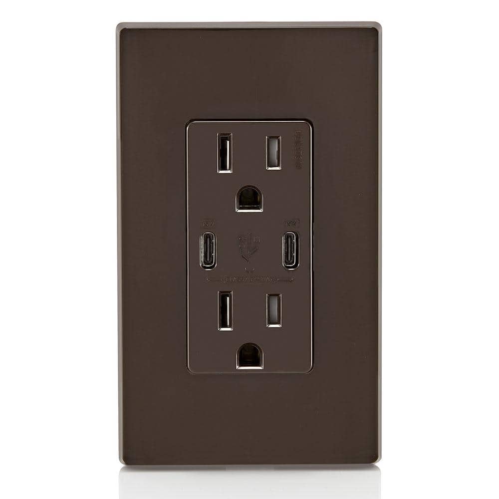 Leviton 125 V Tamper Resistant Duplex Outlet/Receptacle, T5637-B (2)