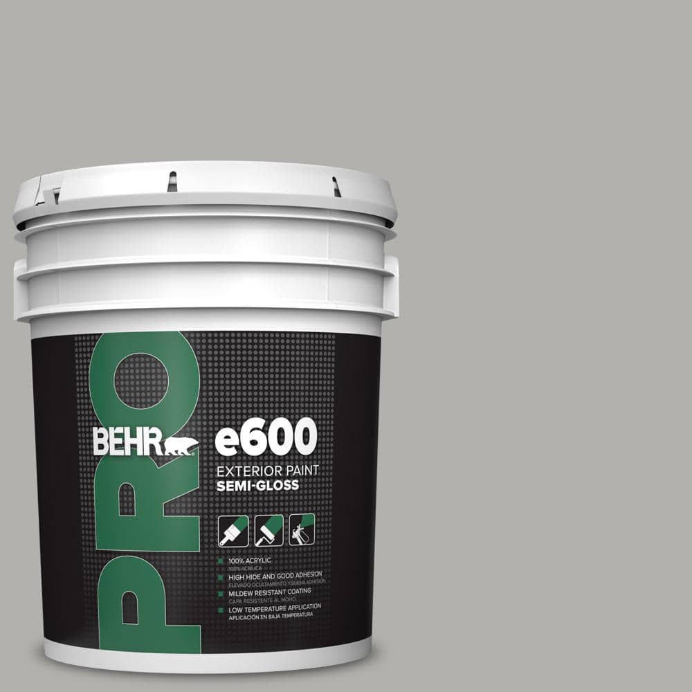 BEHR PRO 5 gal. #BXC-25 Colonnade Gray Semi-Gloss Exterior Paint