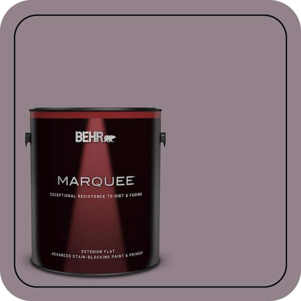 BEHR MARQUEE 1 gal. #N110-4 Gothic Purple Flat Exterior Paint & Primer (2)