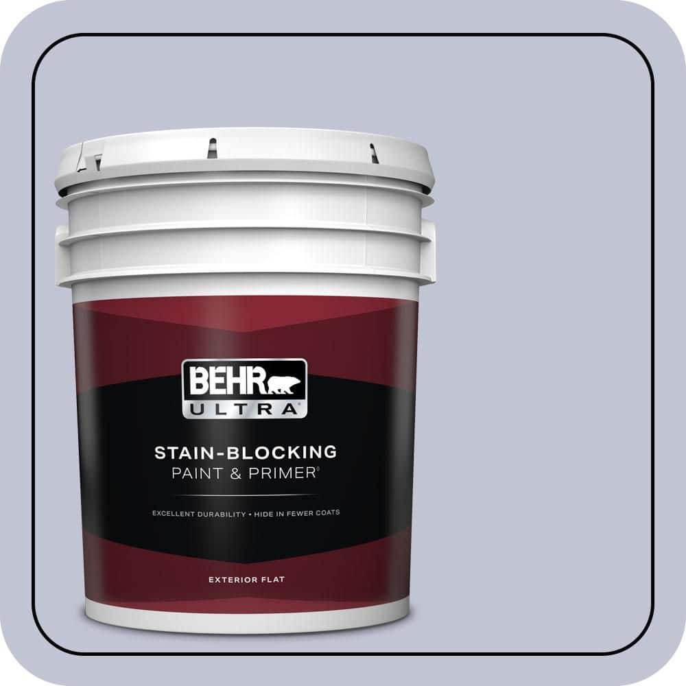 BEHR ULTRA 5 gal. #630E-3 Grape Lavender Flat Exterior Paint & Primer