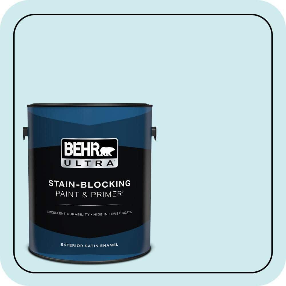 BEHR ULTRA 1 gal. #510A-2 Salty Tear Satin Enamel Exterior Paint & Primer
