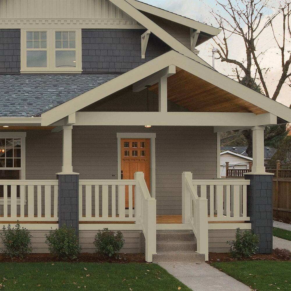 Glidden Premium Olive Gray PPG1027-4 Exterior Latex Paint (3)
