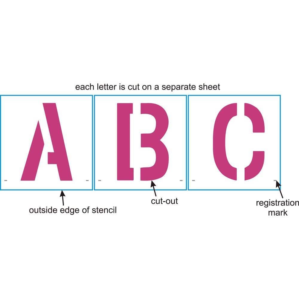 Stencil Ease 10 in. Parking Lot Alphabet Set (2)
