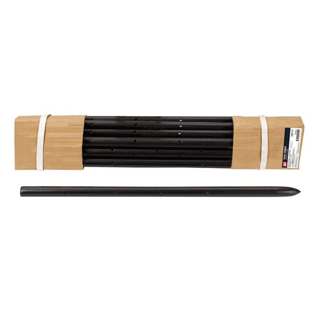 Grip-Rite 3/4 in. x 18 in. Round Stake Rebar/Rebar Accessory (3)