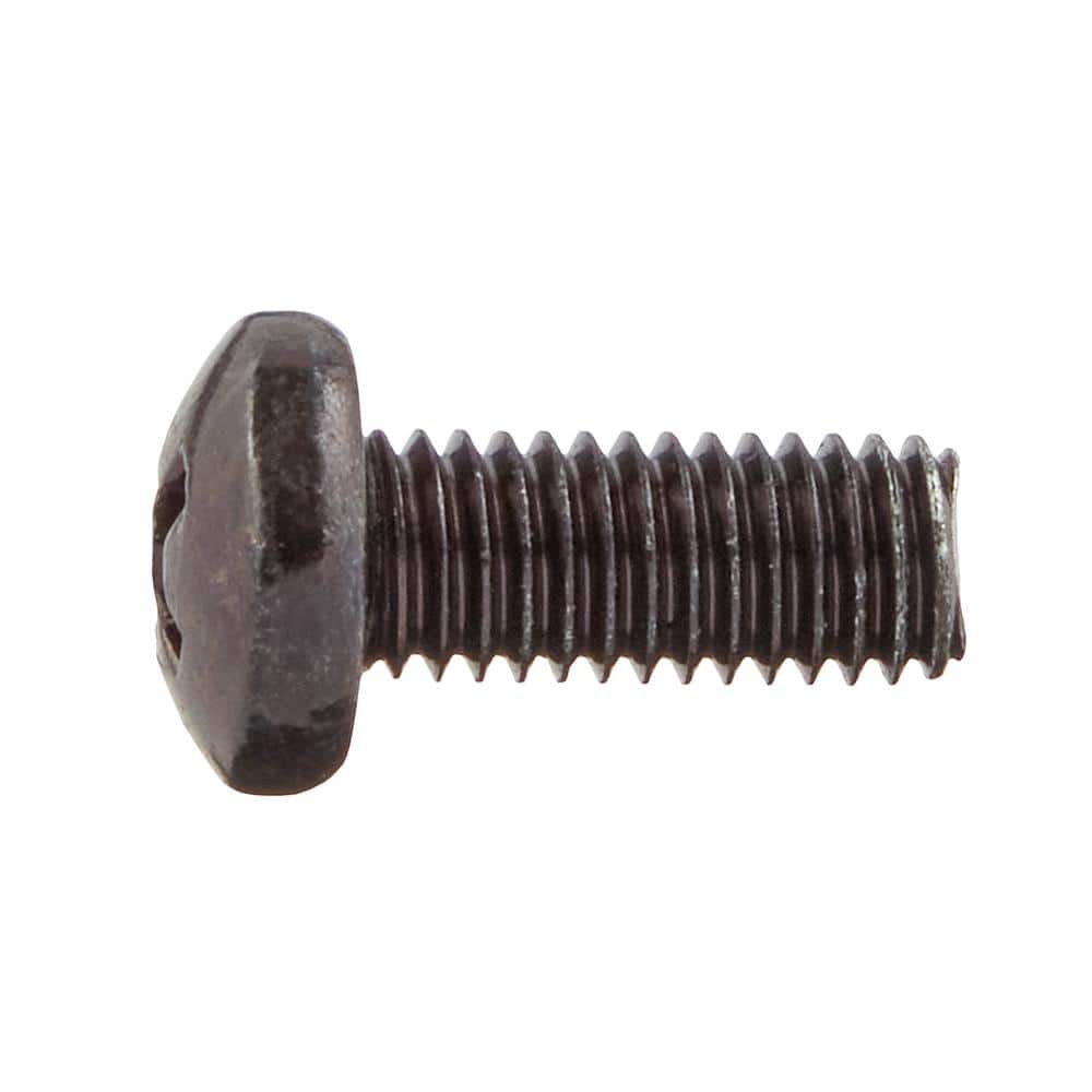 Everbilt M5-0.8 x 12mm Black Pan Head Phillips Drive Machine Screw 4-Pieces (3)