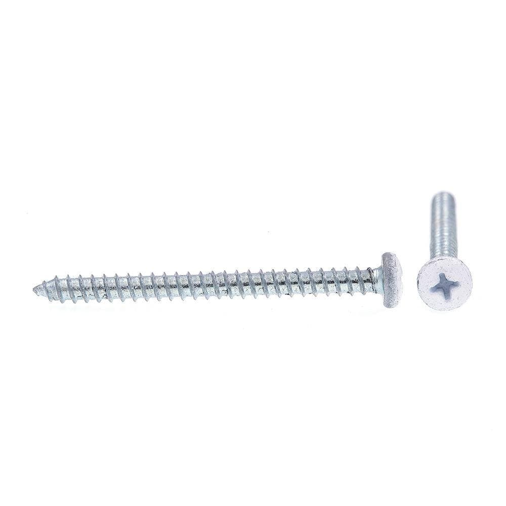 Prime-Line #8 x 2 in. Zinc Plated Steel With White Head Phillips Drive Pan Head Self-Tapping Sheet Metal Screws (25-Pack) (2)