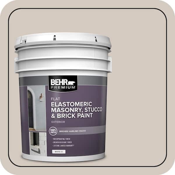 BEHR PREMIUM 5 gal. #N220-2 Ashen Tan Elastomeric Masonry, Stucco and Brick Exterior Paint (2)