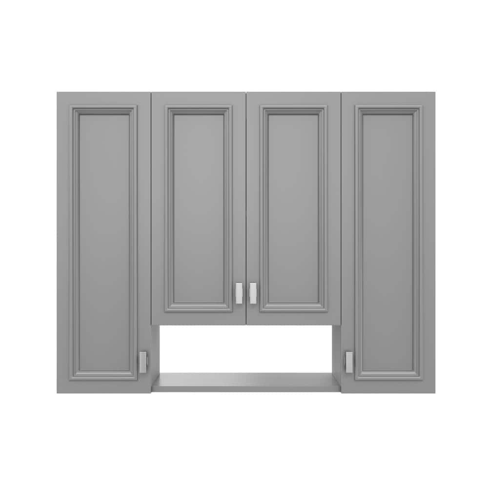 COWLOWN 36 in. W x 7 in. D x 28.7 in. H Bathroom Storage Wall Cabinet in Gray (1)