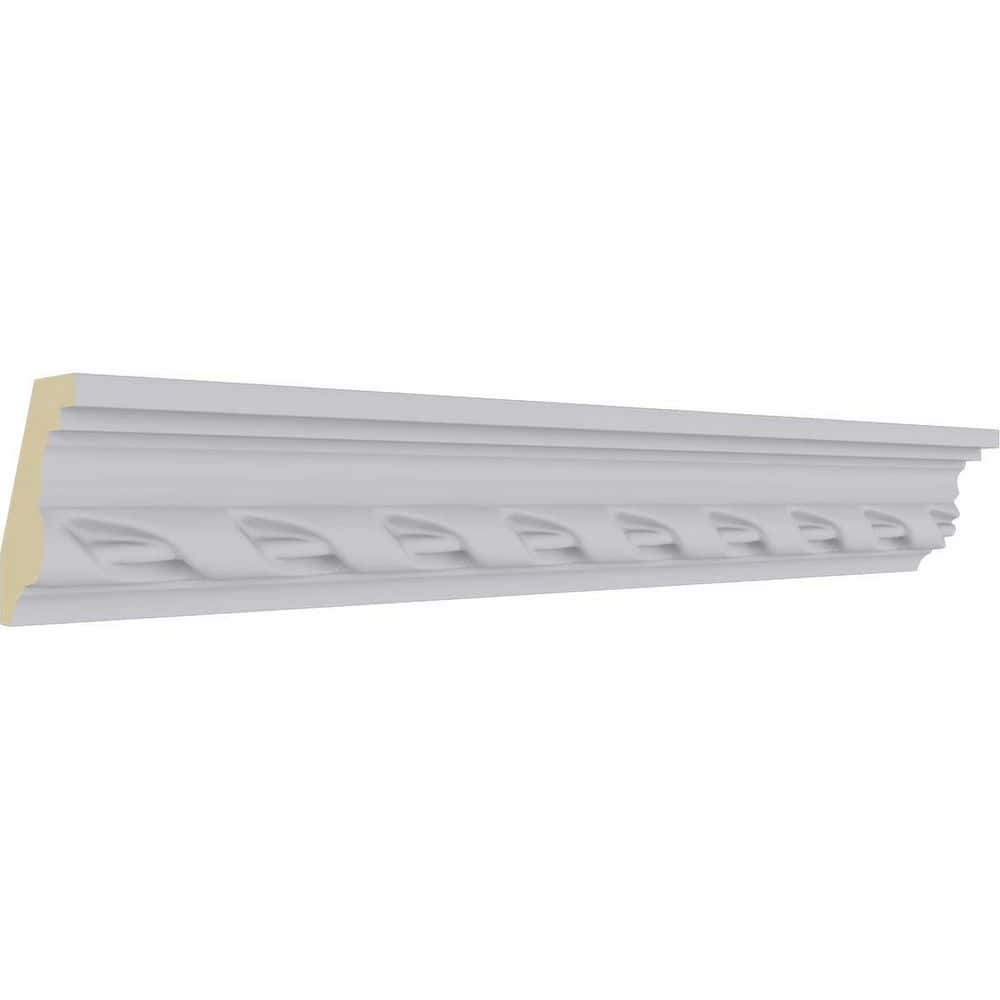 Ekena Millwork 1-5/8 in. x 2-1/8 in. x 94-1/2 in. Polyurethane Valeriano Crown Moulding (2)