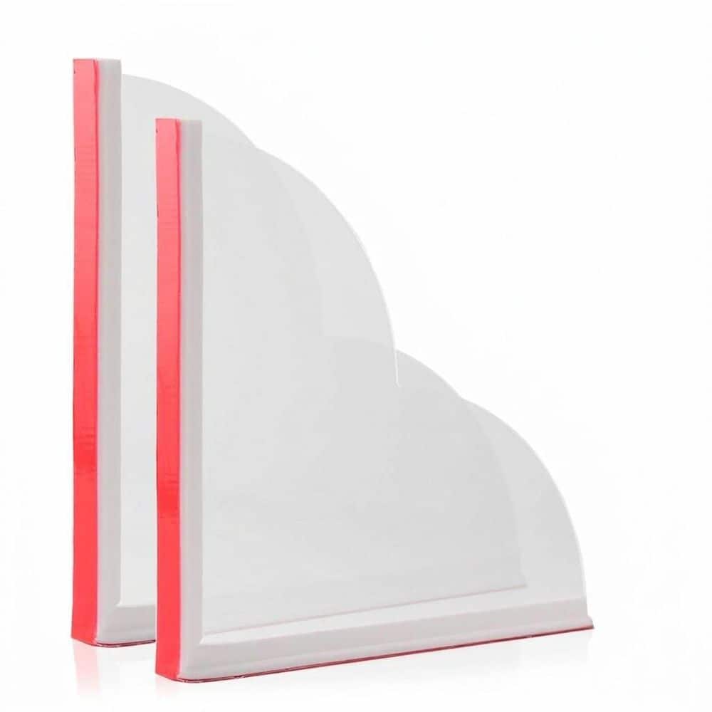 Anqtovp 2 Pack Shower Splash Guard Series 9.25 in. W x 9.25 in. L White Bathroom Water Blocker Bath Accessory Type (1)