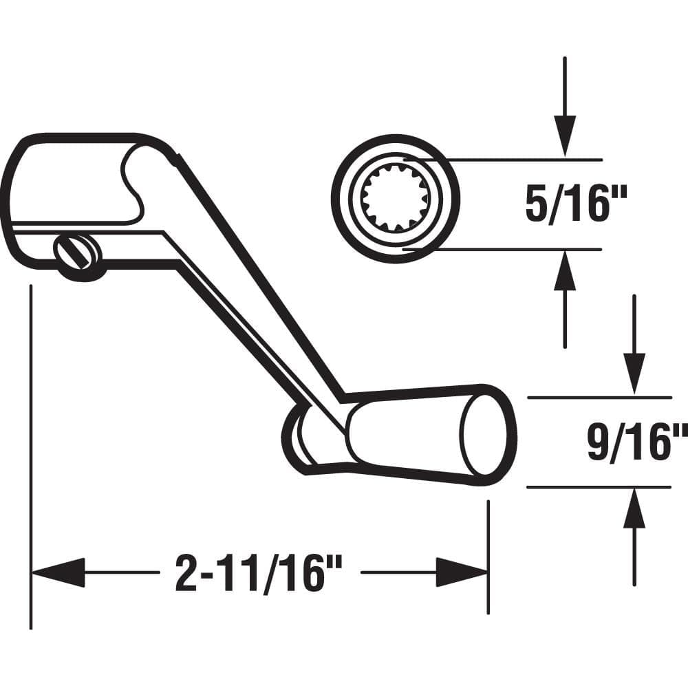 Prime-Line 5/16 in., White, Casement Operator Crank Handle (2)