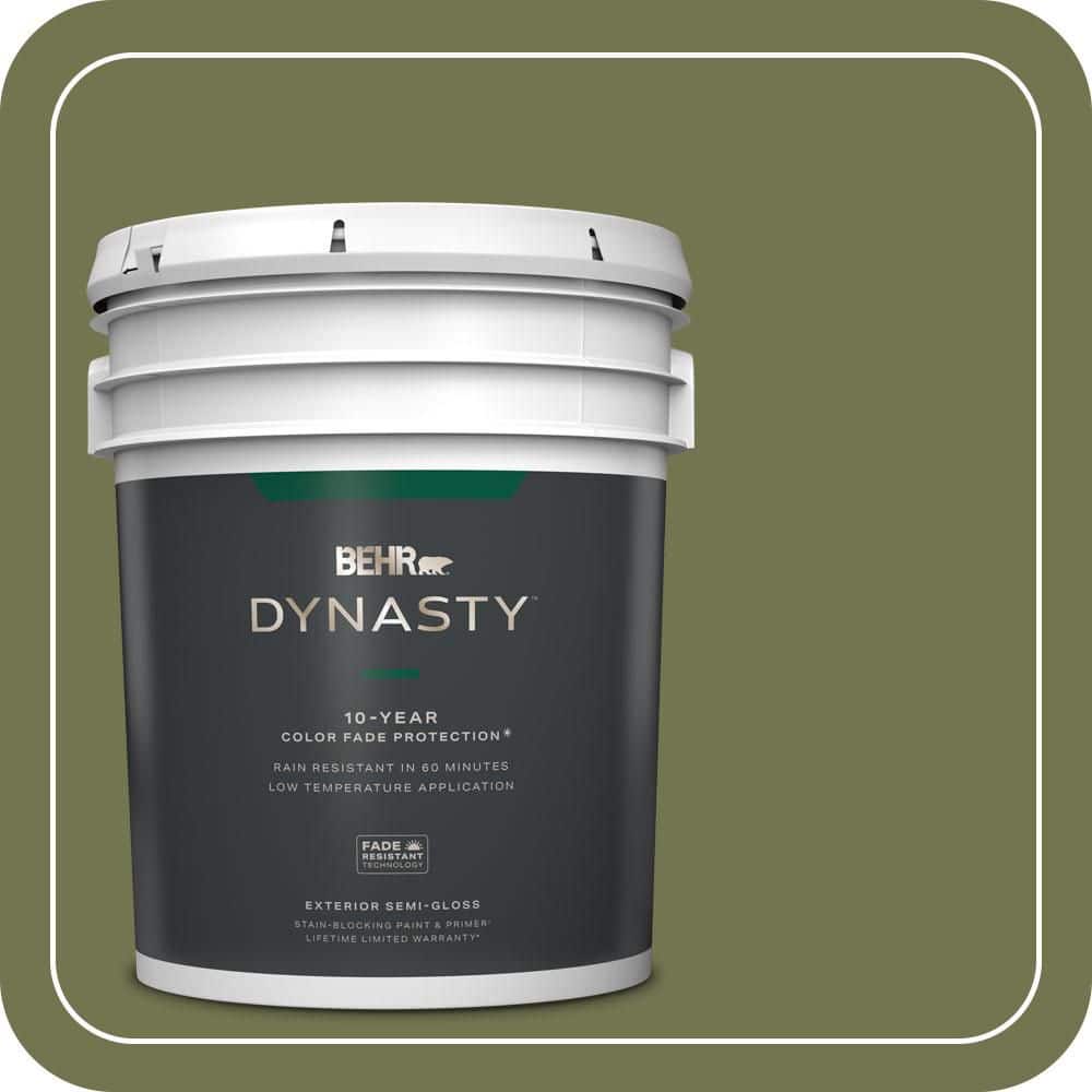 BEHR DYNASTY 5 gal. #S360-6 Secret Meadow Semi-Gloss Exterior Stain-Blocking Paint & Primer