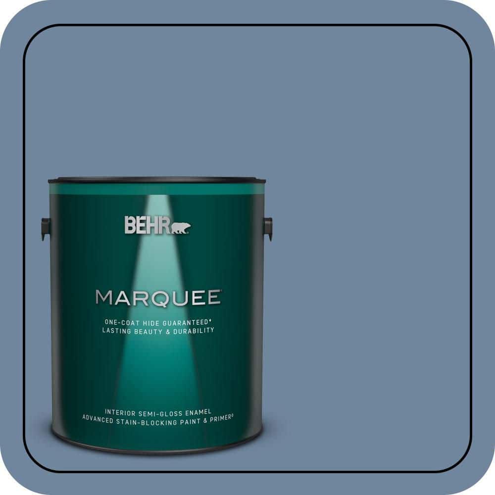BEHR MARQUEE 1 gal. #S520-5 Thundercloud One-Coat Hide Semi-Gloss Enamel Interior Paint & Primer