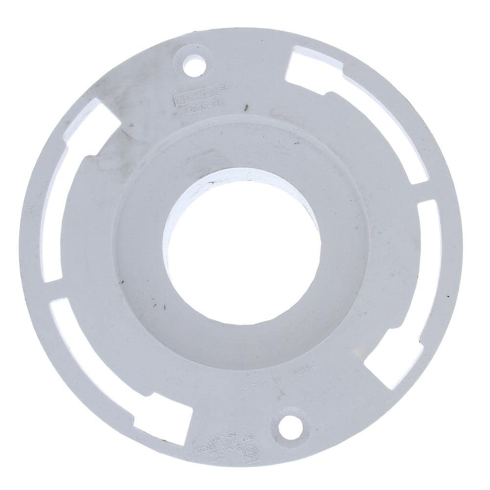 JONES STEPHENS 7 in. O.D. Plumbfit PVC Water Closet (Toilet) Flange Less Knockout, Fits Inside 3 in. Schedule 40 DWV Pipe (2)