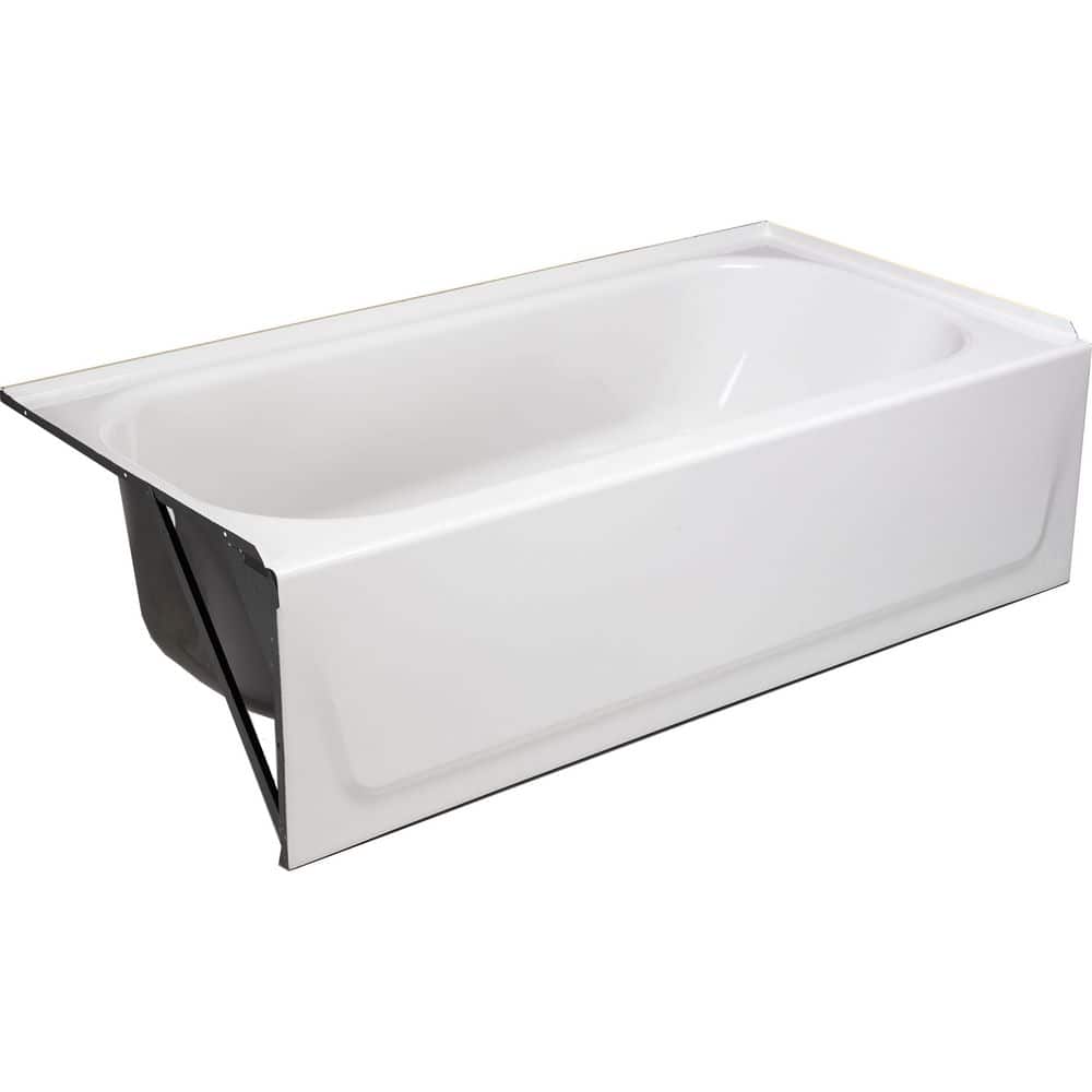 Bootz Industries Aloha 60 in. x 30 in. Alcove Soaking Bathtub with Left Drain in White (4)