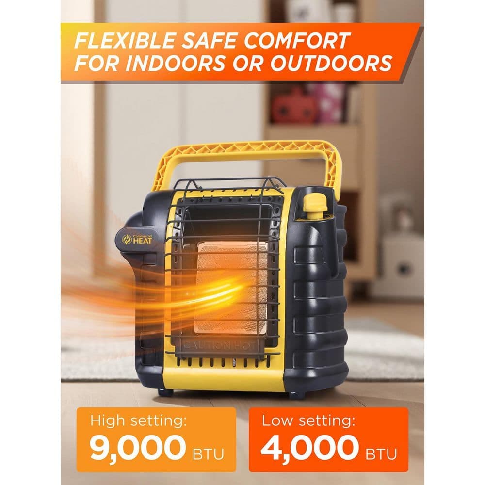 Unbranded 9000 BTU Space Heater Propane Radiant Heater for Outdoor Use, Yellow (2)