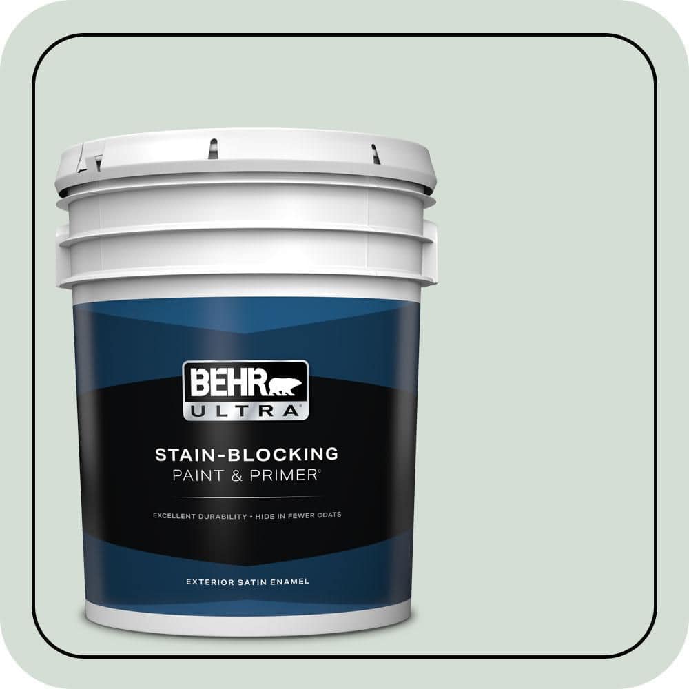 BEHR ULTRA 5 gal. #700E-2 Lime Light Satin Enamel Exterior Paint & Primer