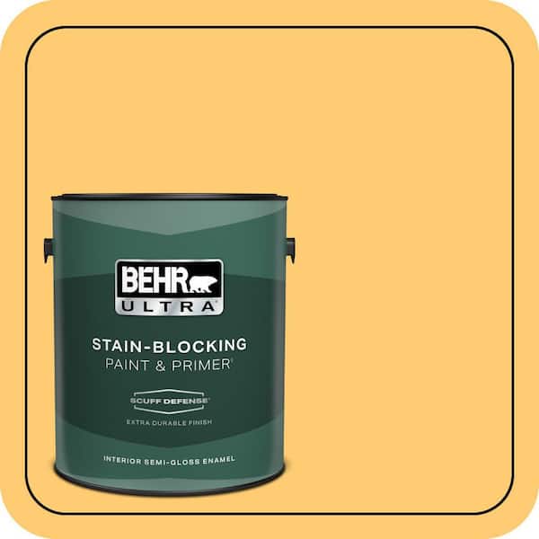 BEHR PREMIUM PLUS #310B-5 Spiced Butternut Enamel Low Odor & Primer (2)