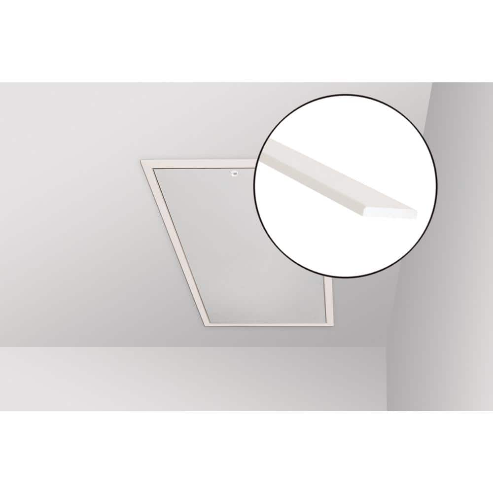 Fakro LXL-W 30 in. x 56.5 in. Universal White Wooden Trim for Attic Ladders (2)