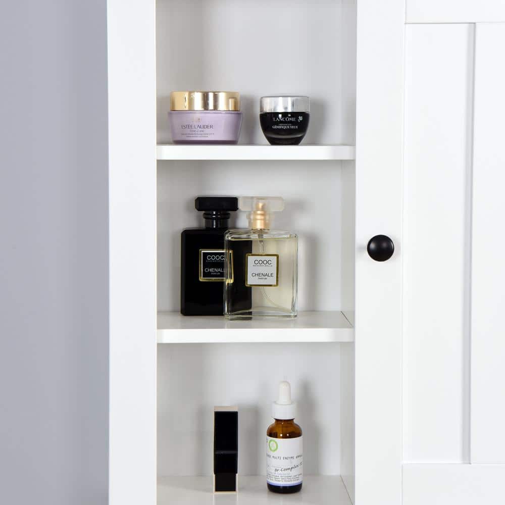 Adrinfly Elegant Design and Light Weight 5.71 in. W x 20.86 in. D x 20 in. H Bathroom Storage Wall Cabinet in White with Door (3)