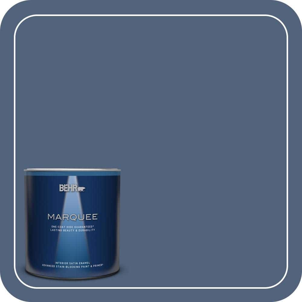 BEHR MARQUEE 1 qt. #PMD-64 Evening Symphony Satin Enamel Interior Paint & Primer