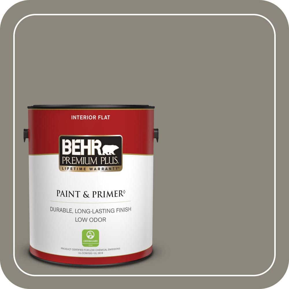 BEHR PREMIUM PLUS 1 gal. #T12-11 Compass Flat Low Odor Interior Paint & Primer