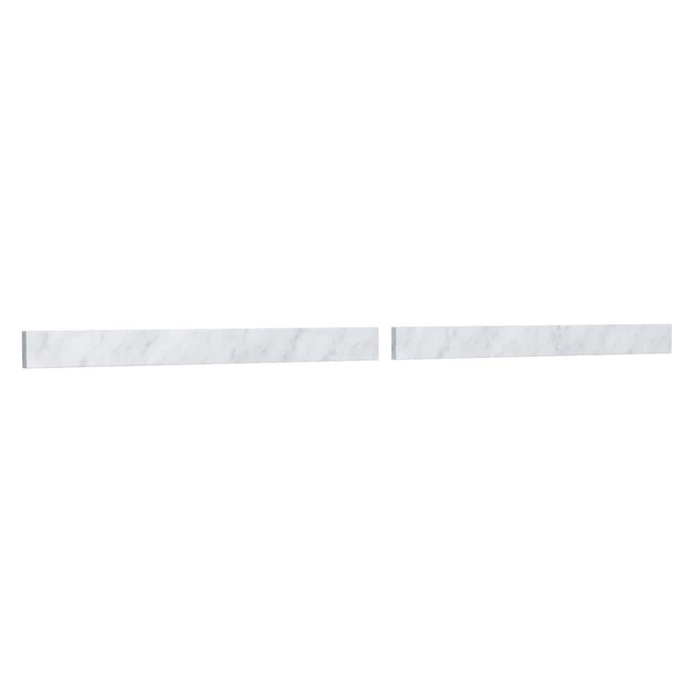 Wyndham Collection 72 in. Marble Backsplash in White Carrara (1)