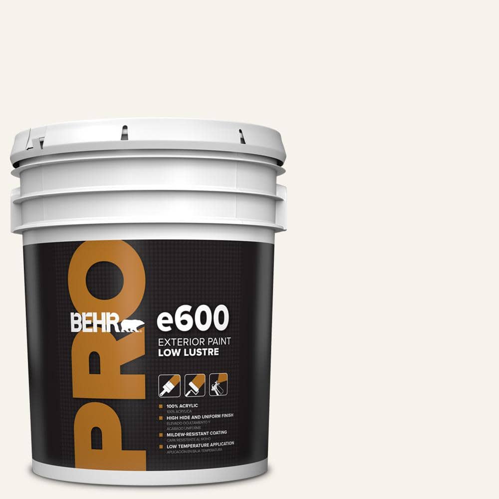 BEHR PRO 5 gal. #730A-1 Smart White Low Luster Exterior Paint