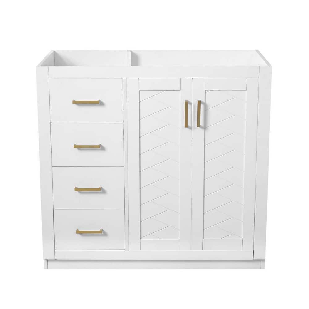 Unbranded Bath Vanity Cabinet without Top in, Freestanding Bathroom Vanities with 3 Drawers and Soft Closing Doors (3)