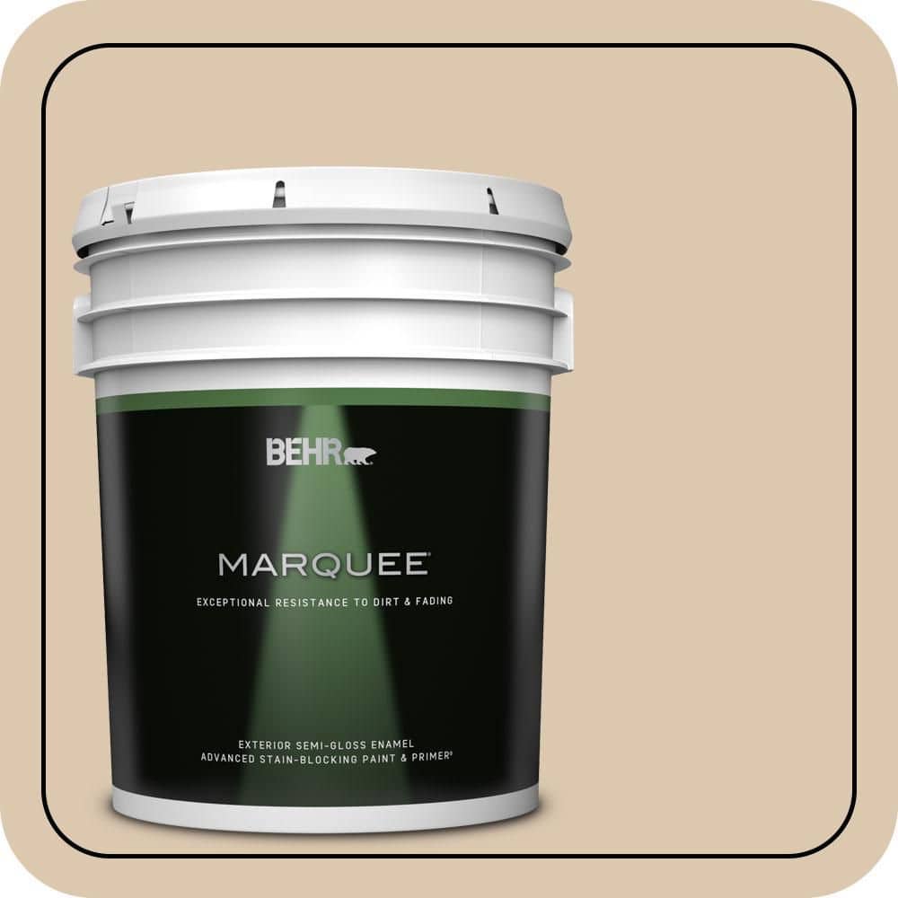 BEHR MARQUEE 5 gal. #N270-2 Lentil Semi-Gloss Enamel Exterior Paint & Primer
