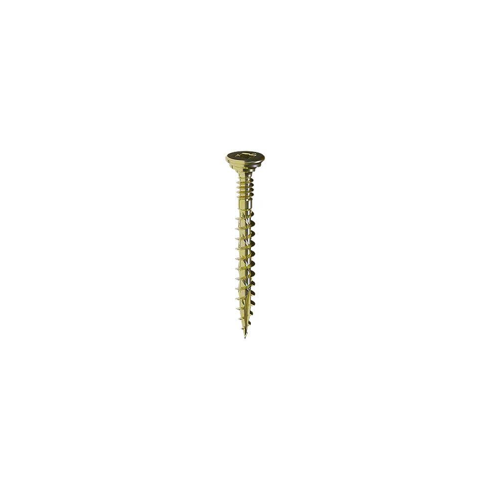 Grabber 8 in. x 1-1/2 in. 1 lb. Lox 2 Flat Scavenger Head Yellow Zinc, Coarse Thread (Approximately 168-Pieces)