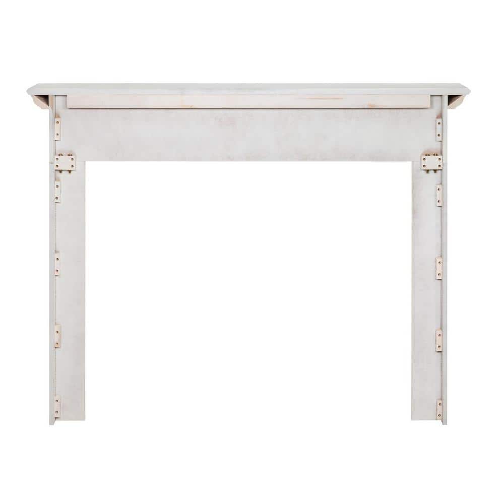 Pearl Mantels 48 in. x 40 in. Crisp White Full Surround Interior Opening Fireplace Mantel (3)