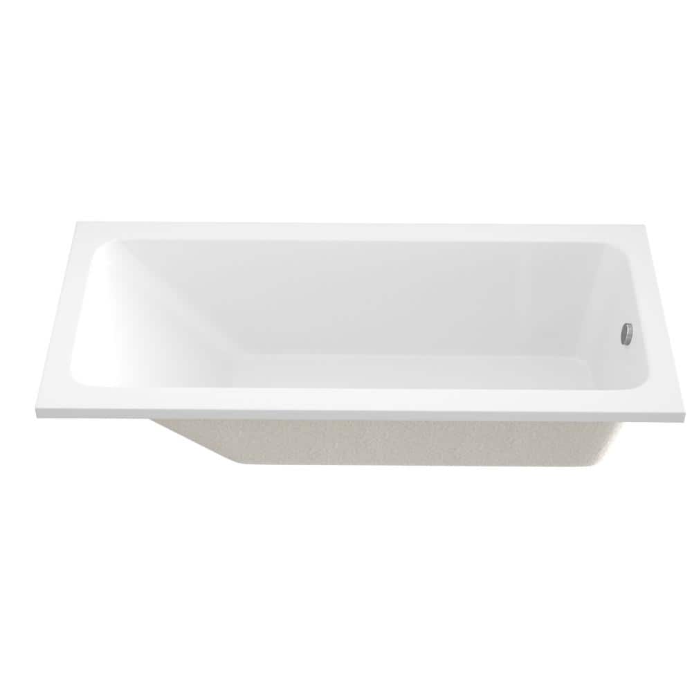 TCYO 66 in. x 31 in. Acrylic Drop-In Soaking Bathtub with Reversible Drain in Glossy White (1)