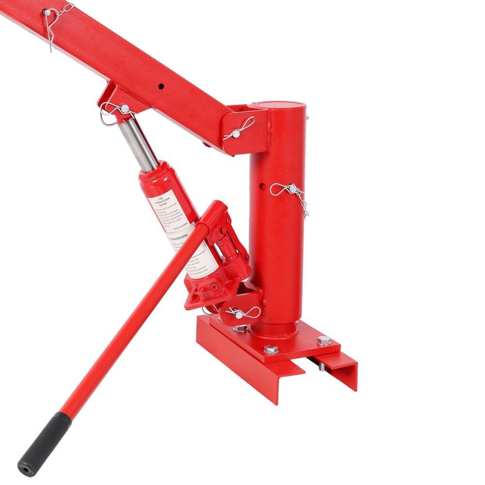maocao hoom 1000 lbs. Capacity Pickup Truck Extra Hoist Lift Load Jib Crane, Extension Lock Position Swivel Base Mounted, Red (2)