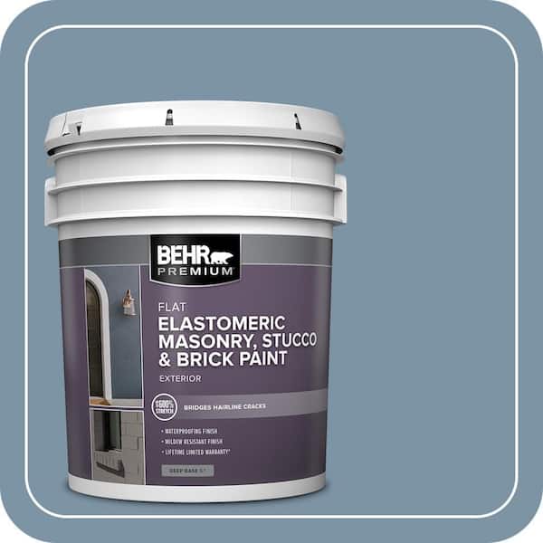 BEHR PREMIUM 5 gal. #MS-76 Misty Falls Elastomeric Masonry, Stucco and Brick Exterior Paint (3)