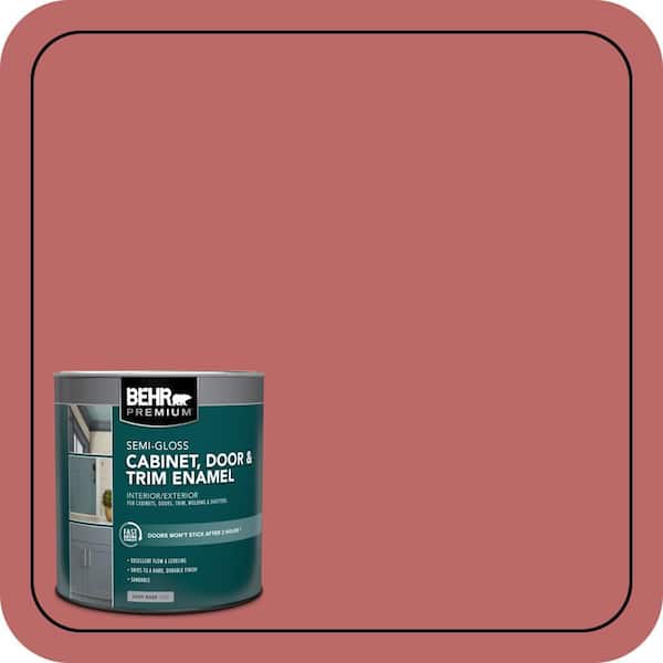 BEHR PREMIUM 1 qt. #MQ1-11 Drama Queen Semi-Gloss Enamel Interior/Exterior Cabinet, Door & Trim Paint (2)