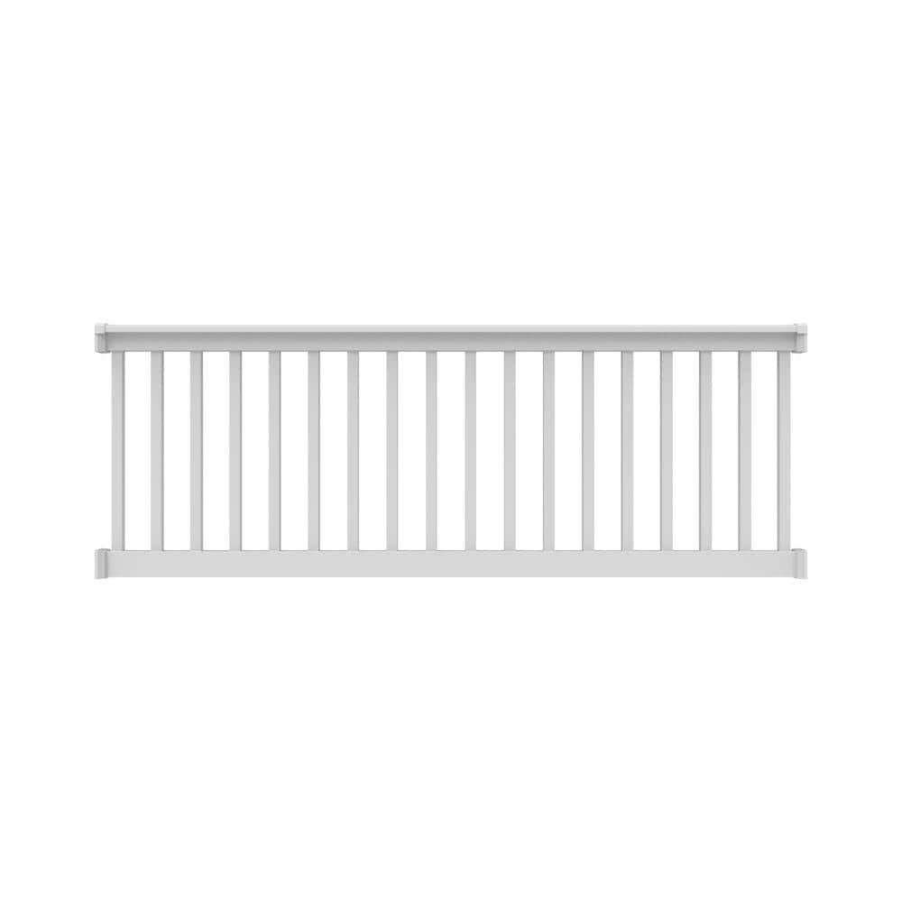 RDI Finyl Line 8 ft. x 36 in. H White T-Top Level Vinyl Rail Kit with Tough Pack