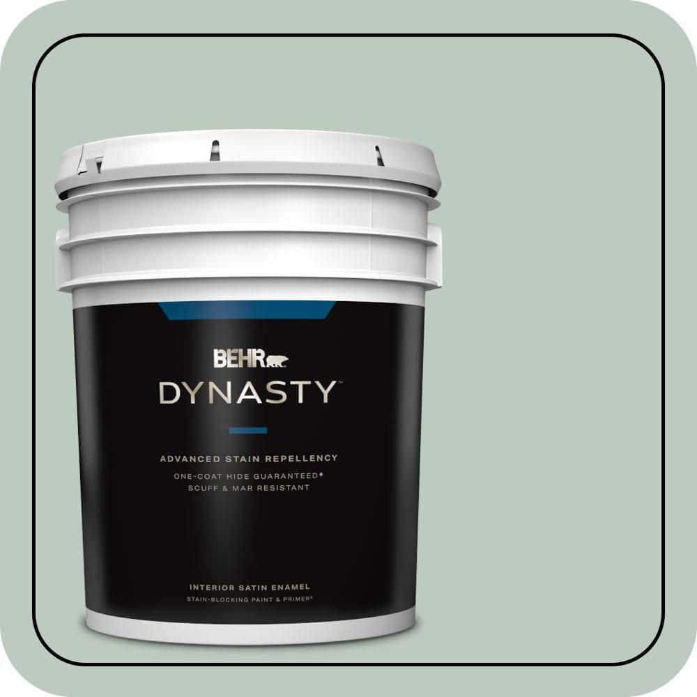 BEHR DYNASTY 5 gal. #N420-2 Mountain Falls Satin Enamel Interior Stain-Blocking Paint & Primer