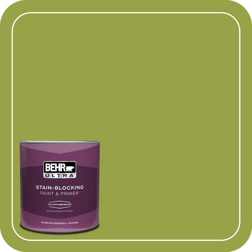 BEHR ULTRA 1 qt. #P360-6 Fresh Apple Extra Durable Eggshell Enamel Interior Paint & Primer