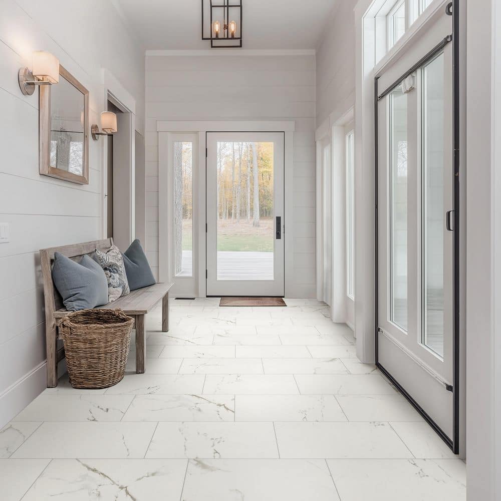MSI Carrara White 12 in. x 24 in. Matte Porcelain Floor and Wall Tile (2 sq. ft./Each) (3)