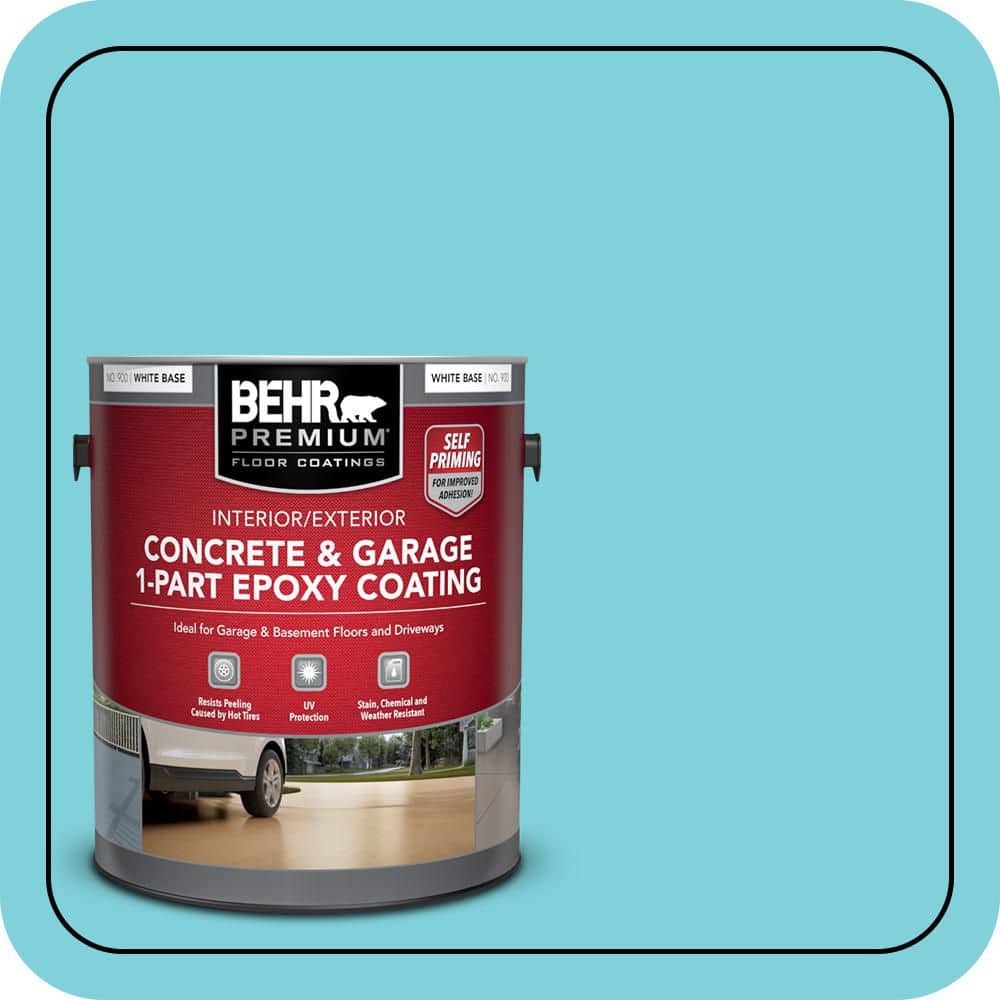 BEHR PREMIUM #P470-3 Self-Priming 1-Part Epoxy Satin Interior/Exterior Concrete and Garage Floor Paint (1)