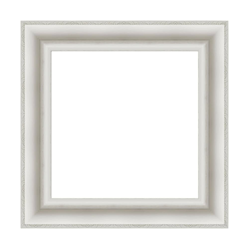 Amanti Art Mirror Makeover Parlor White 21.25 in. W x 21.25 in. H Bathroom Mirror Frame Border Kit-Fits a 20x20 mirror (1)