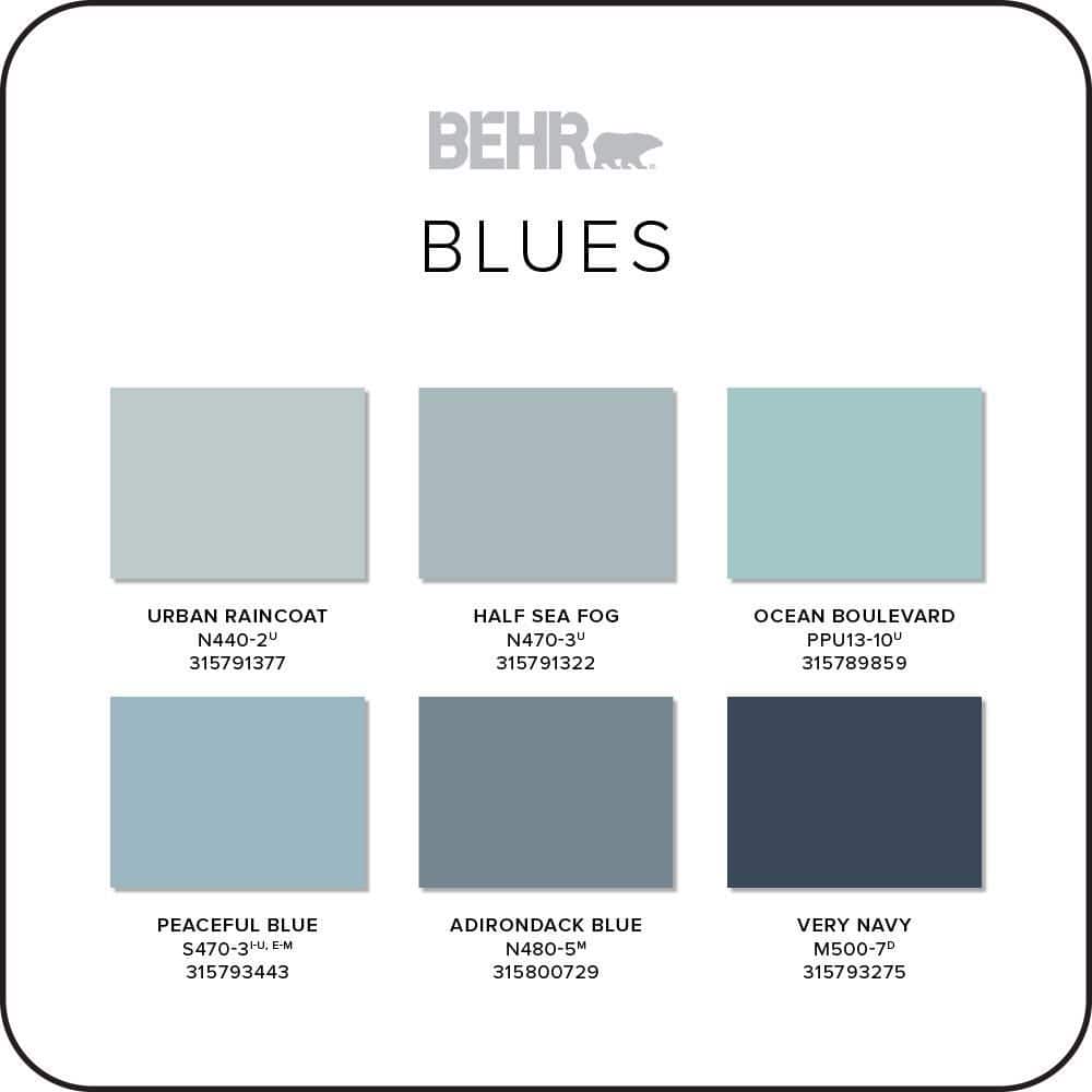 BEHR 2.75 in. x 4.5 in. Top Blues 6-Color Chip Set (2)