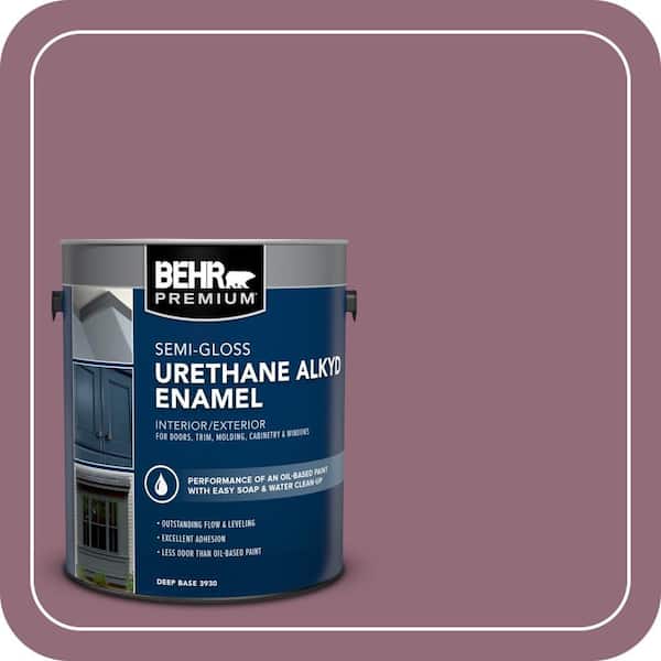 BEHR PREMIUM 1 gal. #S120-6 Full Glass Urethane Alkyd Semi-Gloss Enamel Interior/Exterior Paint (2)